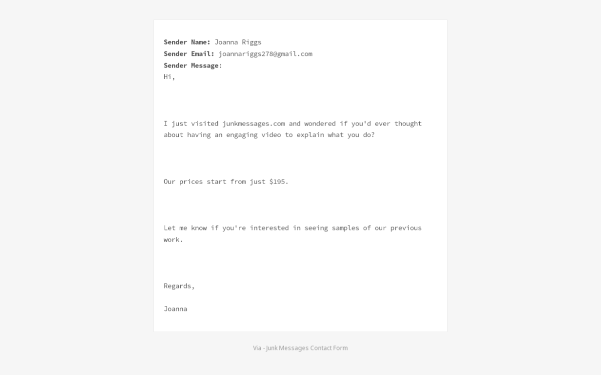 Decoding a Promotional Video Service Offer: Analyzing an Unsolicited Email from a Personal Gmail Account